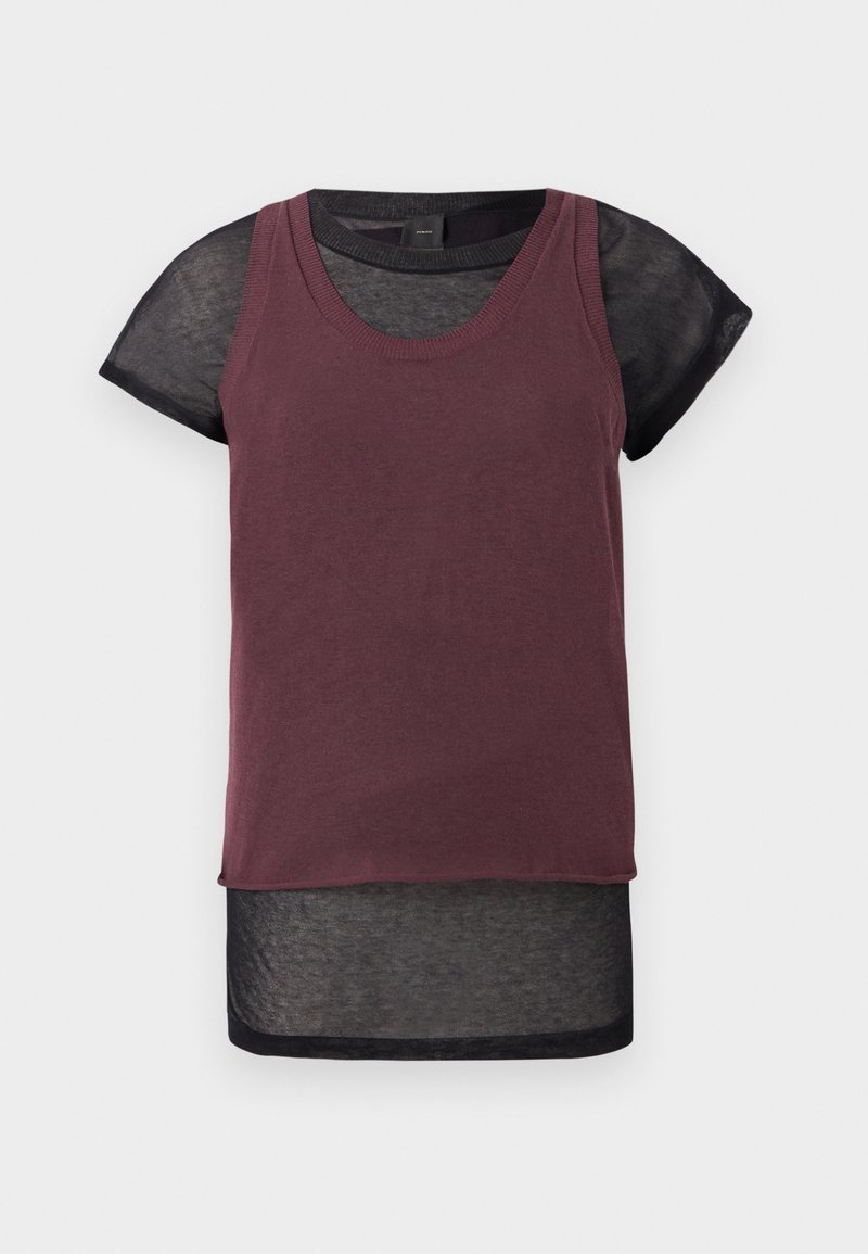 pinko T-shirt print bordeauxrood