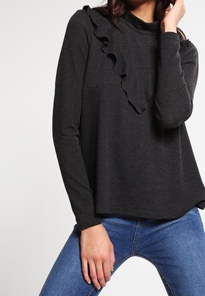 Strickpullover - mottled dark grey