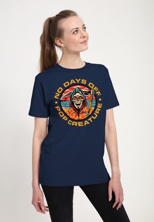 Henry Tiger, POP CREATURE NO DAYS OFF - T-shirt imprimé - french navy