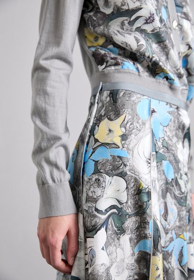 Tory Burch TWILL SKIRT - Falda larga - blue abstract