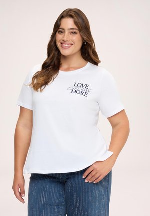 Fiorella Rubino, T-SHIRT IN COTONE CON SCRITTA - T-shirt imprimé - bianco