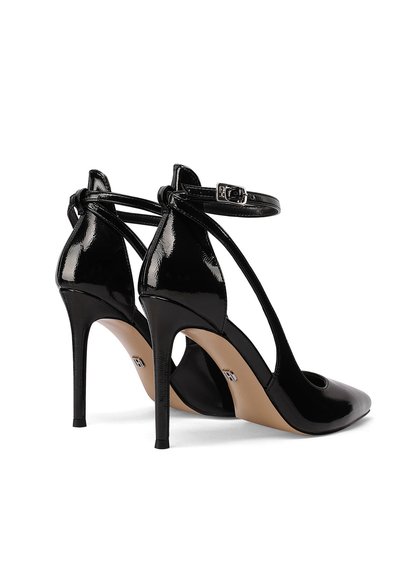 Scarpe Décolleté Con Tacco A Spillo Donna QUEEN HELENA - Eleganti, Con Strass, Cinturino Alla Caviglia, Pelle E Suola In Gomma