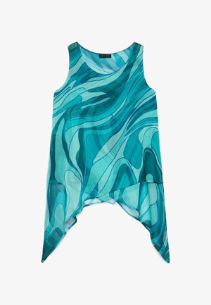 Fiorella Rubino, TOP IN GEORGETTE CON STAMPA - Camicetta - verde