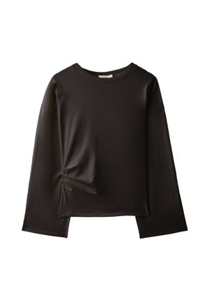 Stradivarius, LONG SLEEVE FITTED WAIST T-SHIRT - T-shirt à manches longues - brown