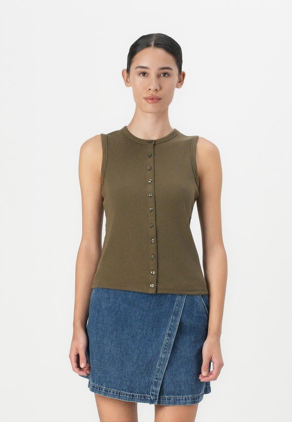 SHELL - Top - bracken olive