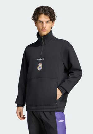 adidas Originals, REAL MADRID EQT HALF ZIP TOP - National team wear - black