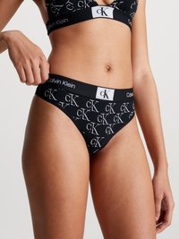 Calvin Klein Underwear MODERN THONG 1996 COTTON - String - litho/black