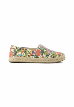 Espadrilles - light almond multi birds of paradise canvas