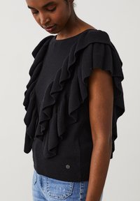 Odd Molly MYLA - T-shirt imprimé - almost black