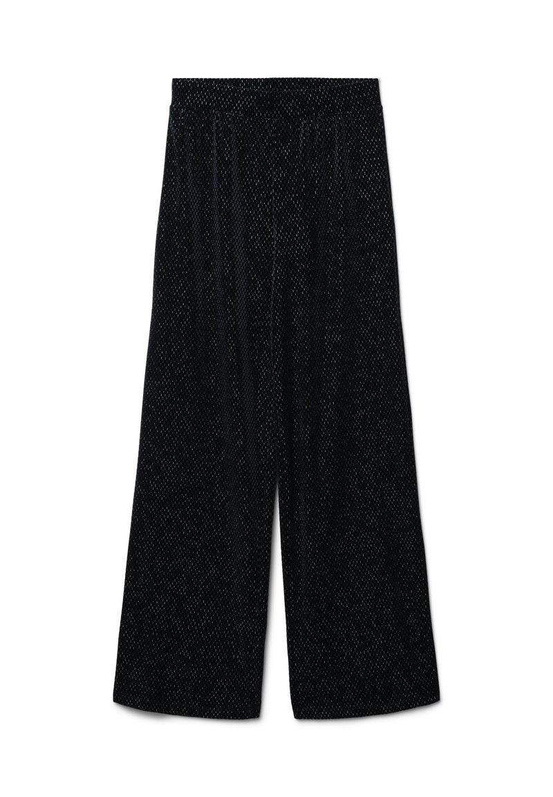 Culotte nere realizzate in tessuto morbido, con una finitura testurizzata e un delicato motivo a pois, dotate di una vita elasticizzata per il massimo comfort.