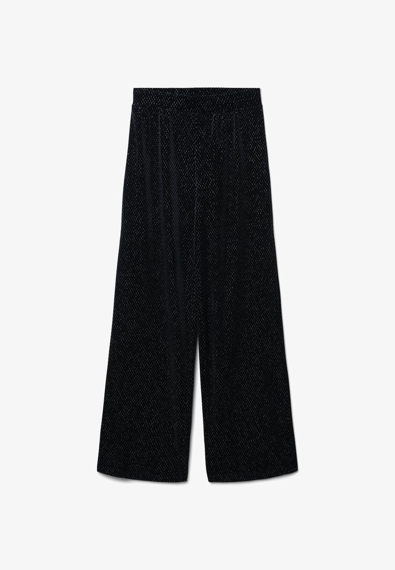 Culotte nere realizzate in tessuto morbido, con una finitura testurizzata e un delicato motivo a pois, dotate di una vita elasticizzata per il massimo comfort.