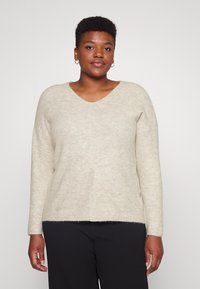 Vero Moda Curve VMCREWLEFILE V NECK BLOUSE - Sweter