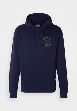 Scotch & Soda FRONT AND BACK ARTWORK HOODIE - Hoodie - navy