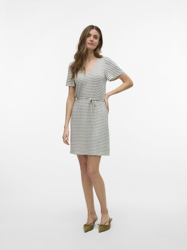 VMGINA SHORT DRESS  - Jersey dress - oatmeal