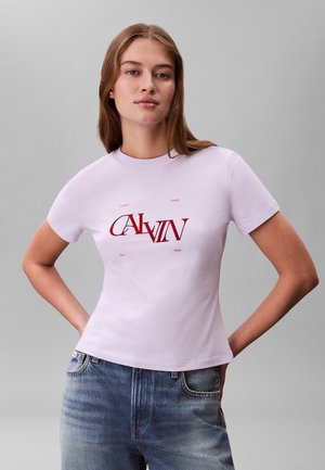 Calvin Klein Jeans, SS SEASONAL GRAPHIC SLIM TEE - T-Shirt print - island lilac