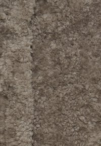 Beige shaggy tapijt met een zachte, donzige textuur, met ongelijke plukjes en een subtiel, gevarieerd patroon voor extra diepte.