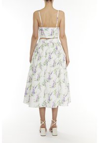 True Decadence MADISYN CO-ORD FLORAL MIDI SKATER  - Gonna a campana - lilac bouquet floral