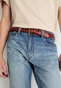 BRAID BELT UNISEX - Remen - cognac
