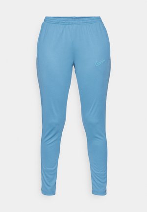 Svijetloplave, elastične sportske hlače s elastičnim pojasom i malim, kontrastnim Nike logom na lijevom bedru.
