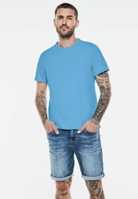 Street One MEN FLAMMGARN - Jednoduché tričko - blau