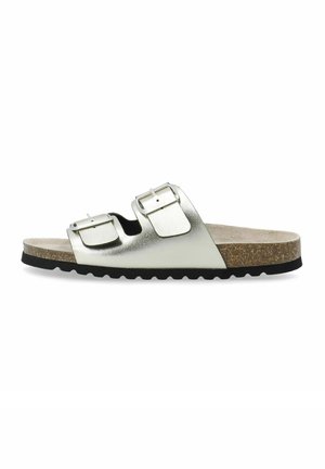 Pantolette flach - silver