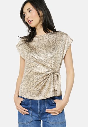 SHIMMER TIE WAIST - Palaidinė - light taupe