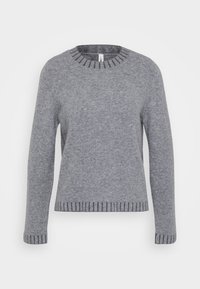 ONLY Tall ONLFINA O NECK - Pulover - medium grey melange/dark grey melange