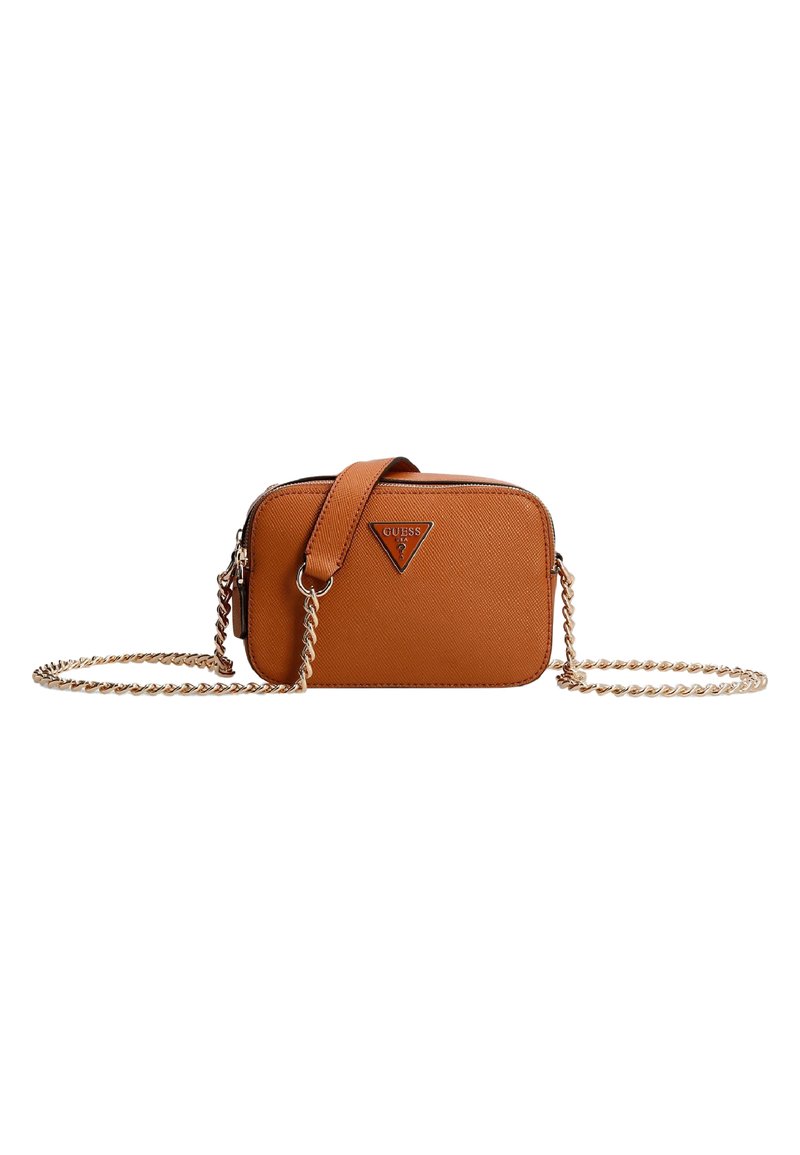 Guess NOELLE CROSSBODY CAMERA Umhängetasche grey/cognac Zalando.ch