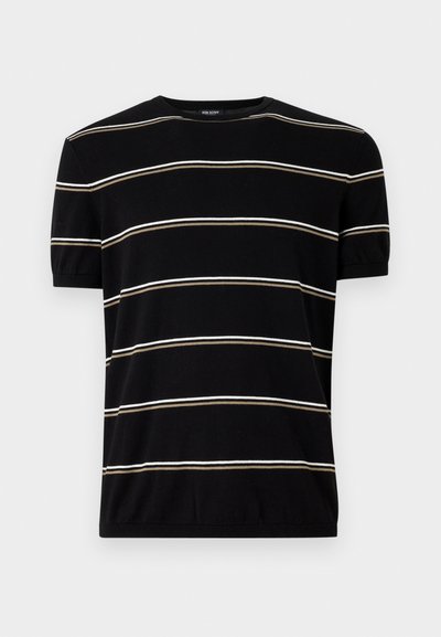 Ron Dorff STRIPED - Μπλουζάκι με στάμπα - black