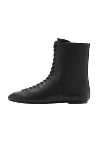 Lace-up ankle boots - black