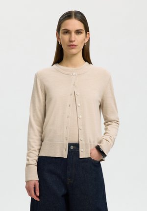 Selected SLFTHEA CARDIGAN - Cardigan - oatmeal