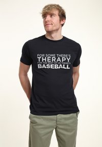 Henry Tiger DUKE SONS BASEBALL THERAPY - Triko s potiskem - navy blue