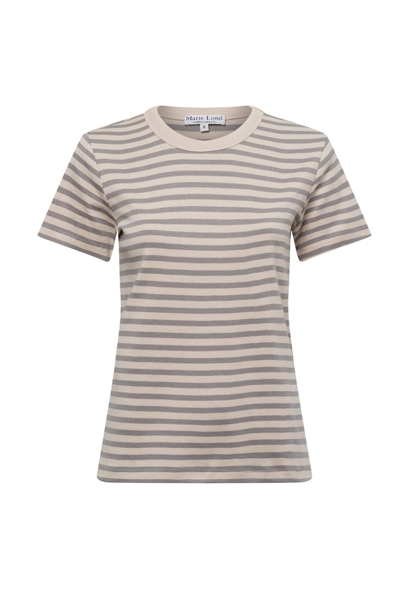 Marie Lund Print T-shirt - beige grau