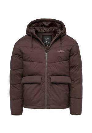 MIT KAPUZE GESTEPPTE FORM GEFÜTTERT WARM - Winterjacke - braun