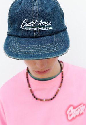 PULL&BEAR, DENIM EMBROIDERED WITH CONTRAST - CAP - Casquette - blue