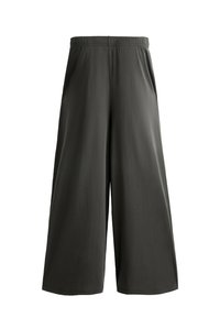 SOFT TOUCH CROP WIDE LEG - Hlače - dark grey