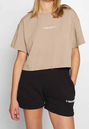 T-shirt print - beige