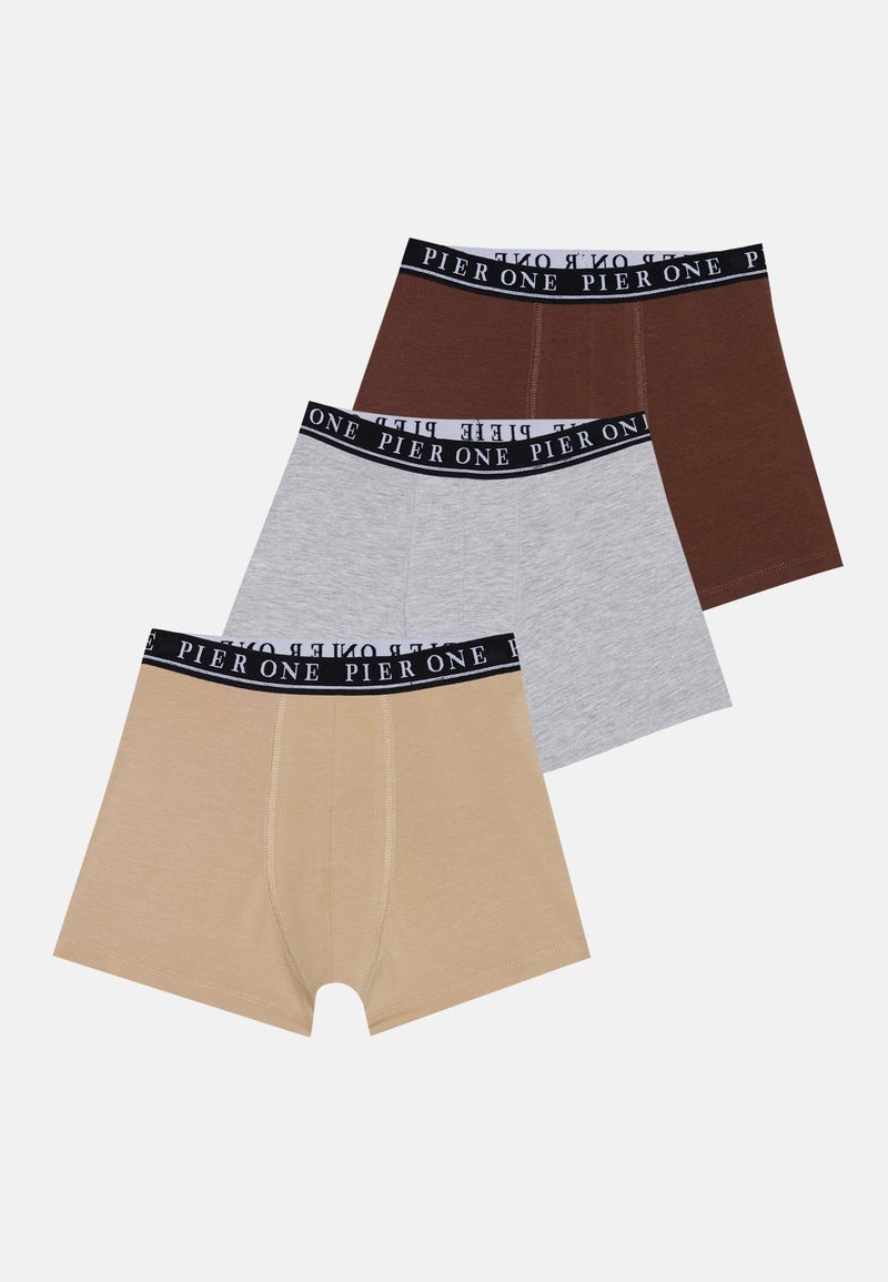 Pier One 3 PACK - Bokserbriefs - light blue/beige/tan