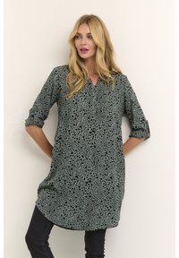 Kaffe - KAMARANA - Blousejurk - balsam green black leo Miniatuurafbeelding 1