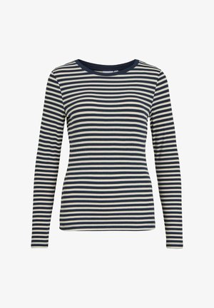 VILA, LONG SLEEVED TOP VIAVERA ROUND NECK - Camiseta de manga larga - navy blazer