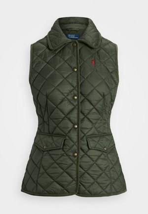 Polo Ralph Lauren CORDUROY TRIM QUILTED VEST - Vest - ranger green