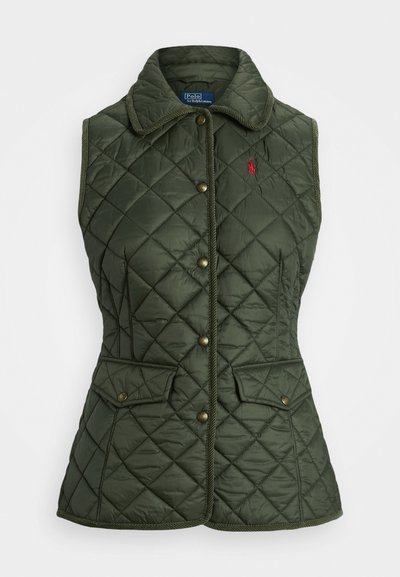 Polo Ralph Lauren CORDUROY TRIM QUILTED VEST - Väst - ranger green