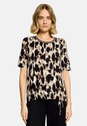Betty Barclay, BETTY BARCLAY MIT GUMMIZUG CASUAL-SHIRT - T-shirt print - beige schwarz