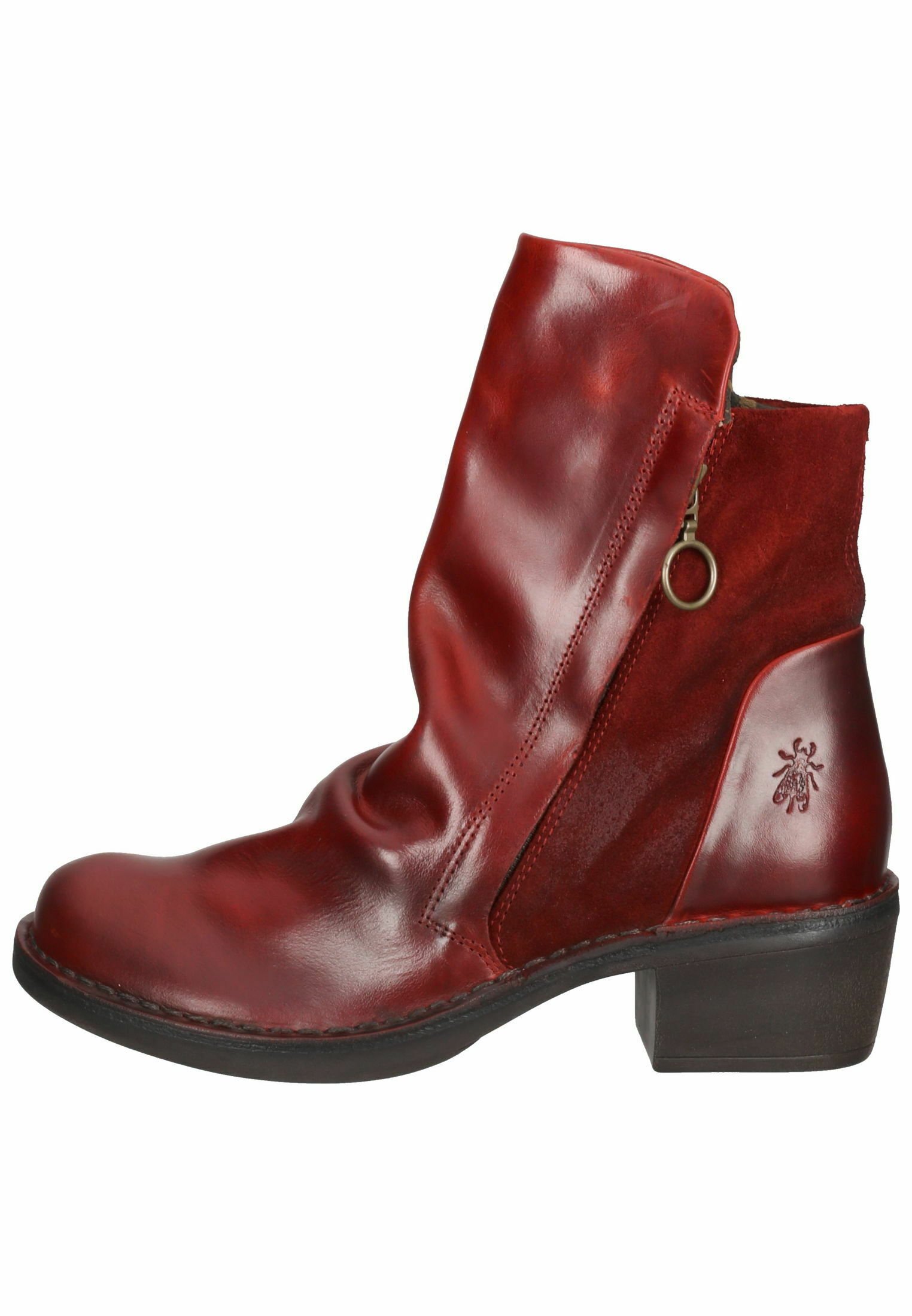 Fly London Platform ankle boots - red 