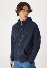 Timberland BRUSHED BACK FULL - Felpa con zip - dark sapphire/dark denim