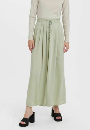 HIGH WAIST LOOSE FIT - Spodnie materiałowe - desert sage