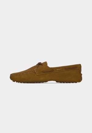 Polo Ralph Lauren SUEDE CAMP DRIVER - Μοκασίνια - artichoke