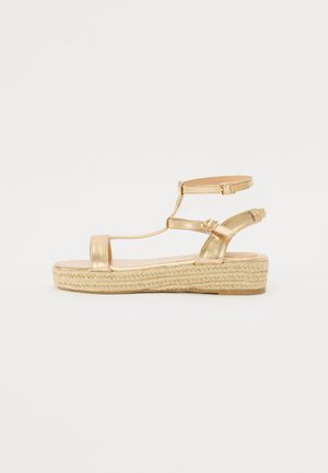 Ankle cuff sandals - gold