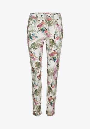 ORNELLA MIT SOMMERLICHEM ALLOVER PRINT - Slim fit jeans - multi coloured