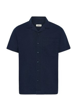 Solid SDLITT LINEN MIX - Shirt - insignia blue